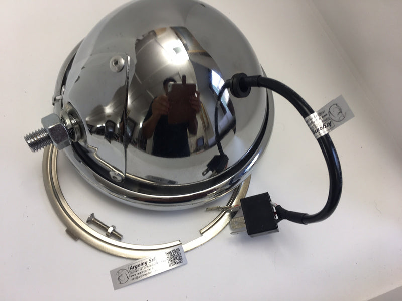 PORTAFARO IN METALLO PER MOTO - 5,6"- CROMATO