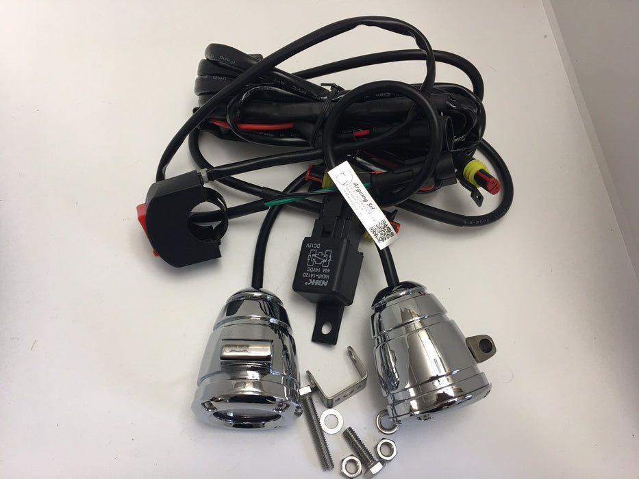 KIT OF 2 15W LED AUXILIARY LIGHTS - CHROME - SUPER POWERFUL