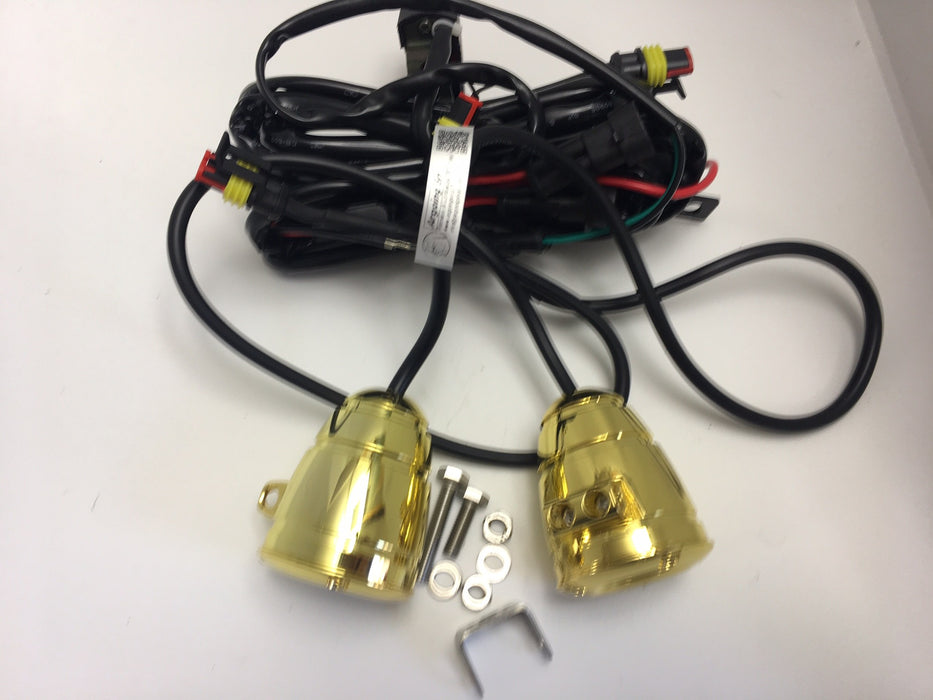 KIT OF 2 AUXILIARY LIGHTS 15 W - GOLD - SUPER POWERFUL