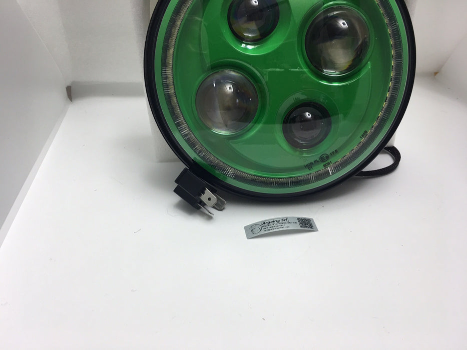 LED HEADLIGHT FOR CAR AND MOTORCYCLE 7 INCH - GREEN -