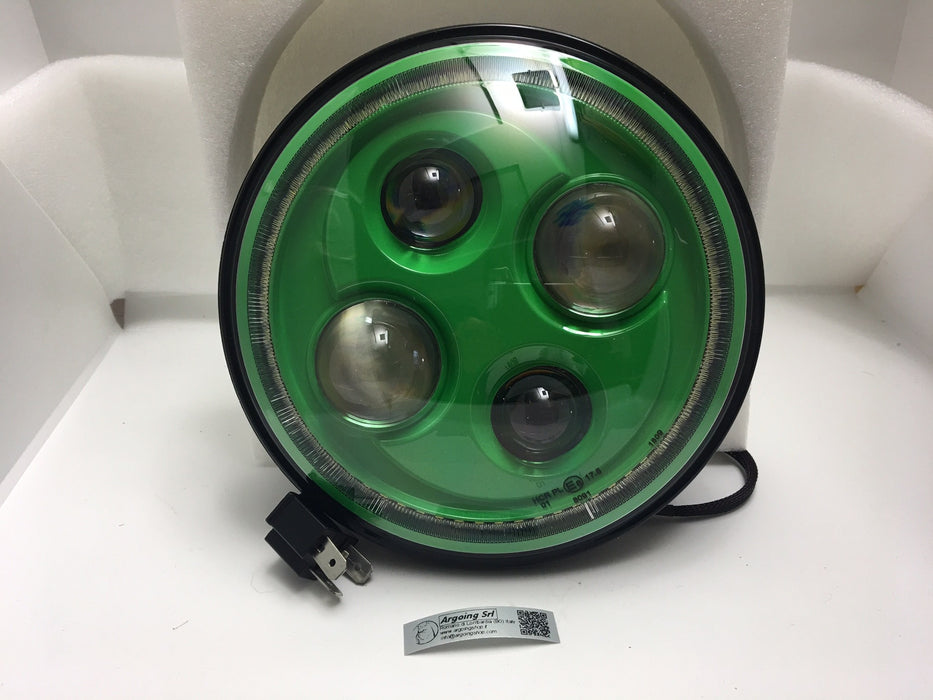LED HEADLIGHT FOR CAR AND MOTORCYCLE 7 INCH - GREEN -
