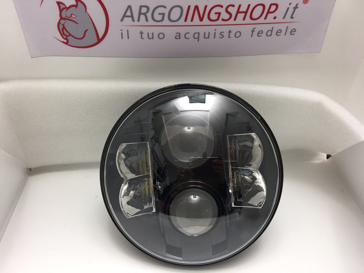 Faro LED retroilluminato 7" - sfondo nero