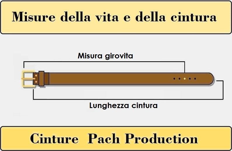 Cintura linea "pach" in cuoio naturale con fiamme – immagine 4
