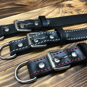 COLLARE CANE LINEA "PACH" 001 IN CUOIO 4MM
