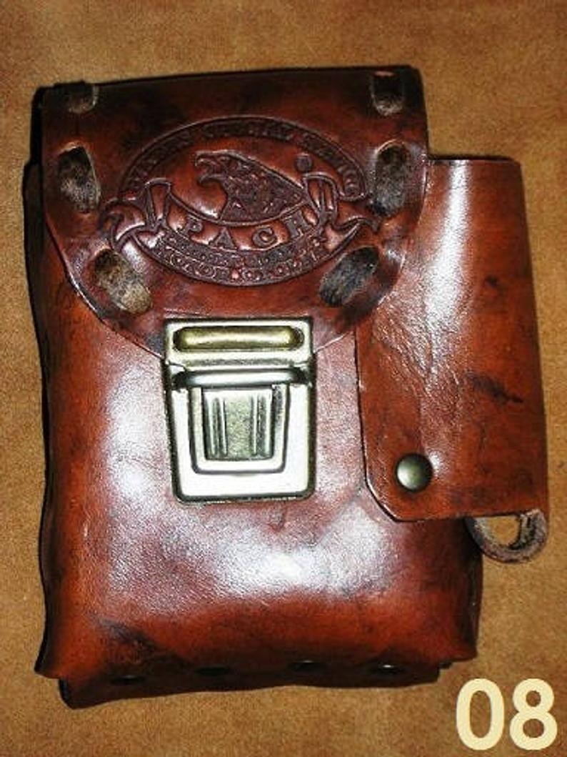 Porta sigarette in cuoio linea "pach" e porta accendino spessore 2CM – immagine 7