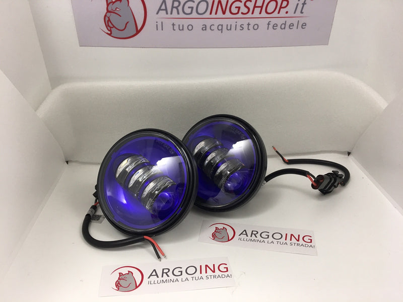 SET FRONT LED ANTI-FOG LIGHTS - 4.5" BLUE -