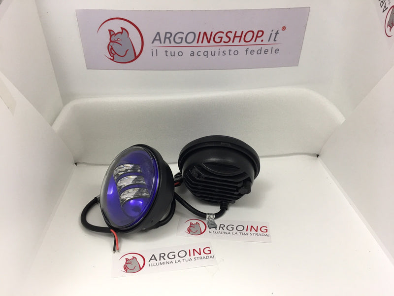 SET FRONT LED ANTI-FOG LIGHTS - 4.5" BLUE -