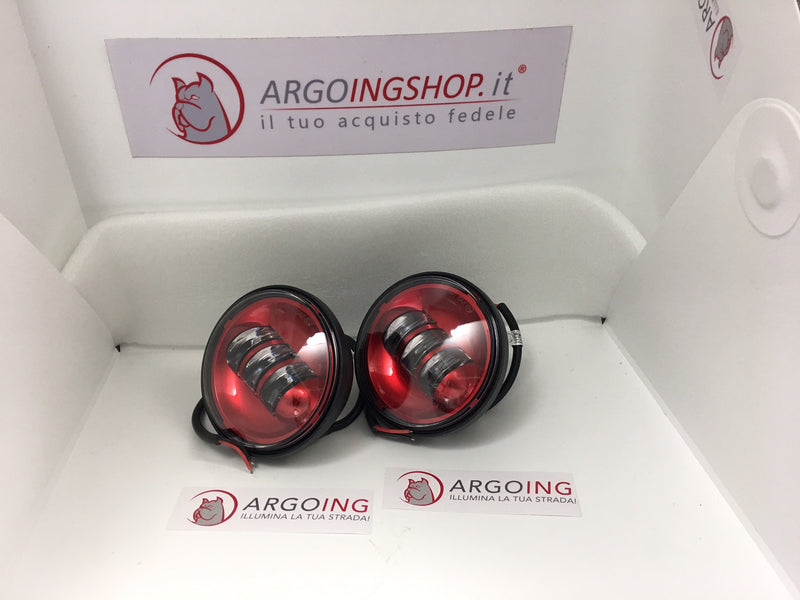SET FRONT LED ANTI-FOG LIGHTS - 4.5" RED -