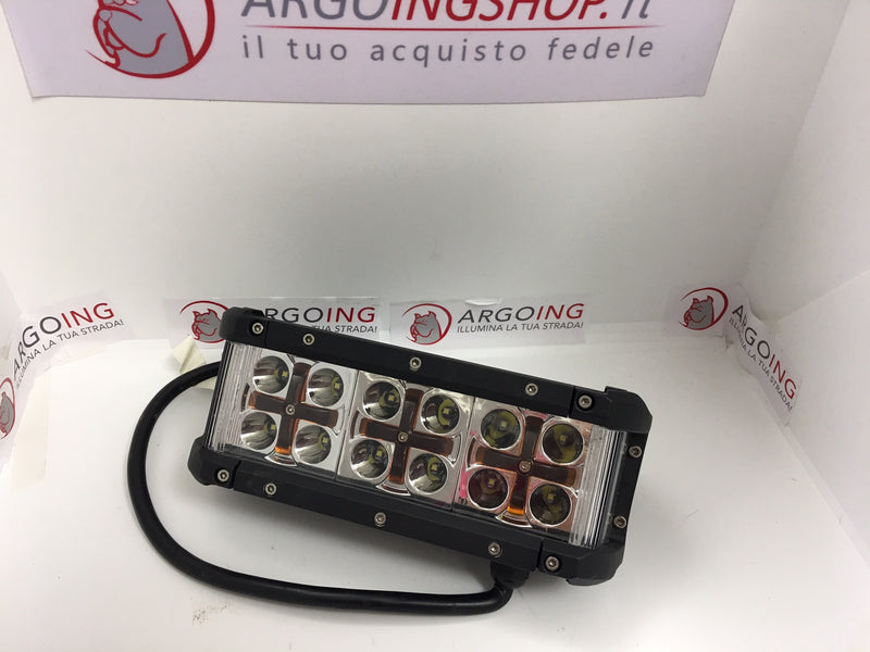 BARRA LED PER JEEP DISEGNO CROCE  ARANCIO