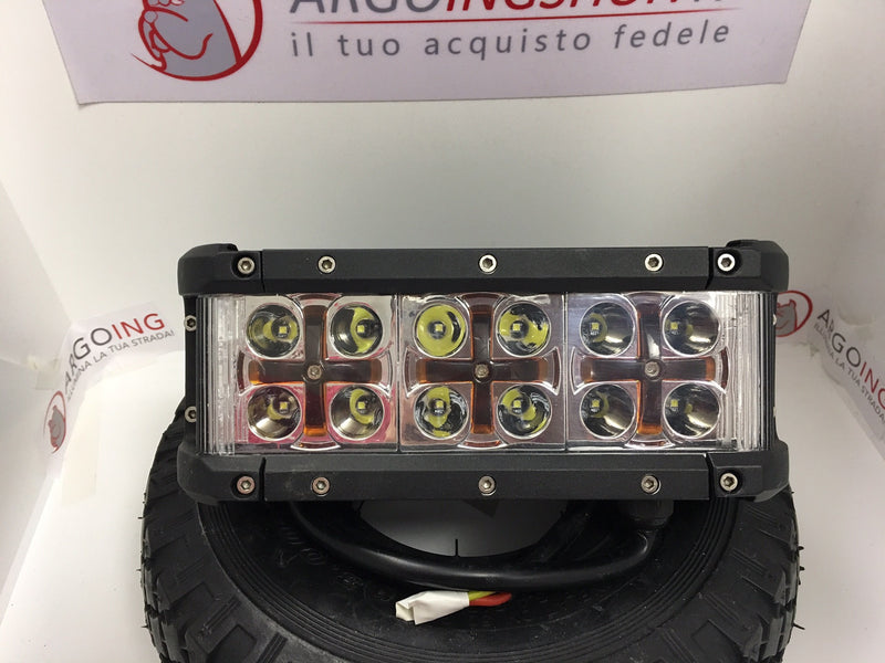 BARRA LED PER JEEP DISEGNO CROCE  ARANCIO