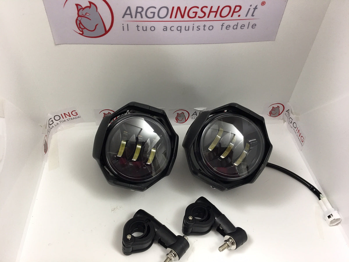 Set faretti ausiliari anteriori a LED 13W con braccio di supporto per kawasaki
