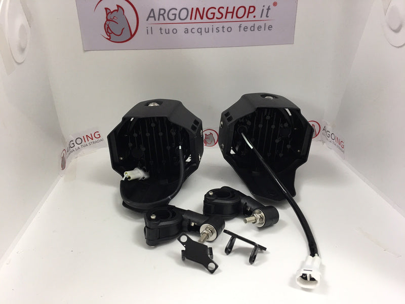 SET 13W FRONT AUXILIARY LED LIGHTS WITH SUPPORT ARM FOR KAWASAKI
