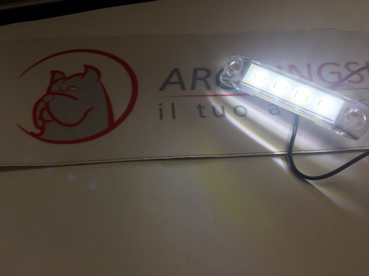 Luce a LED bianca forma rettangolare per auto - camion-furgoni – immagine 3