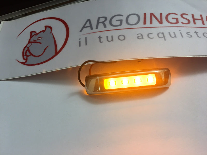 LUZ LED NARANJA FORMA RECTANGULAR PARA COCHES - CAMIONES - FURGONETAS