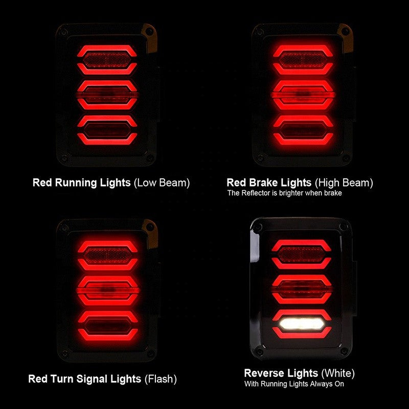 Set faro LED tail lamp posteriori retromarcia per jeep – immagine 3